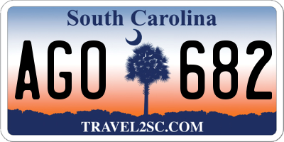 SC license plate AGO682
