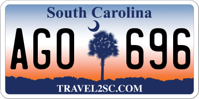 SC license plate AGO696