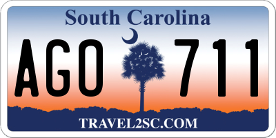 SC license plate AGO711