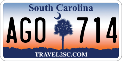 SC license plate AGO714