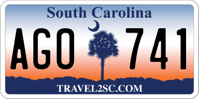 SC license plate AGO741