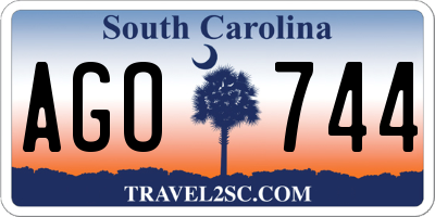 SC license plate AGO744