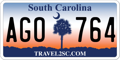SC license plate AGO764