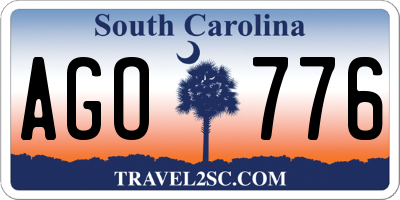 SC license plate AGO776