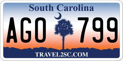 SC license plate AGO799
