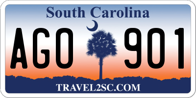 SC license plate AGO901