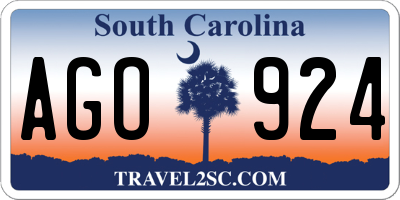 SC license plate AGO924