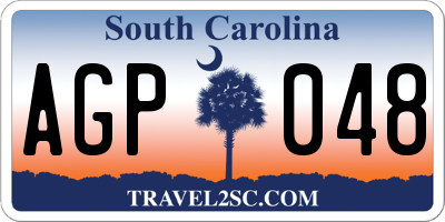 SC license plate AGP048