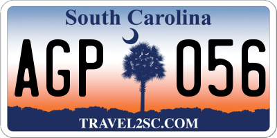 SC license plate AGP056