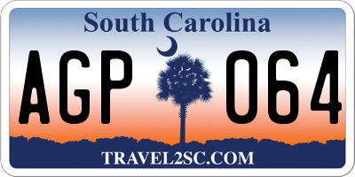SC license plate AGP064