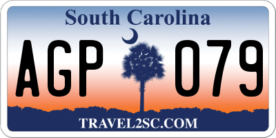 SC license plate AGP079