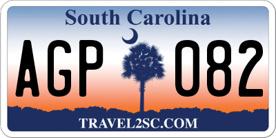SC license plate AGP082