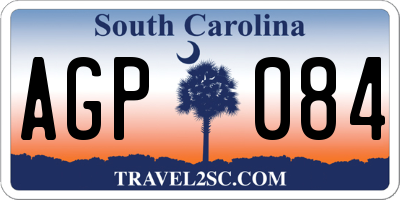 SC license plate AGP084
