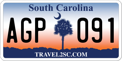 SC license plate AGP091