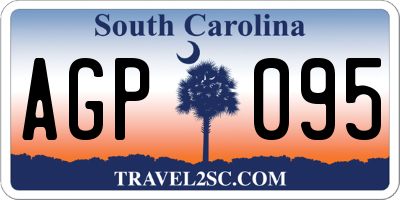 SC license plate AGP095