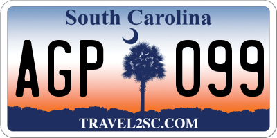 SC license plate AGP099