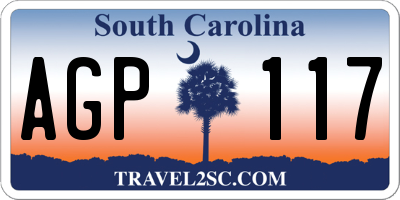 SC license plate AGP117
