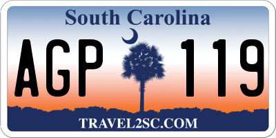 SC license plate AGP119