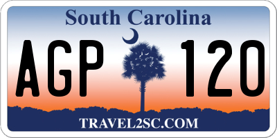 SC license plate AGP120