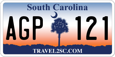 SC license plate AGP121
