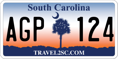 SC license plate AGP124