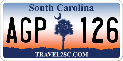 SC license plate AGP126