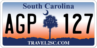 SC license plate AGP127