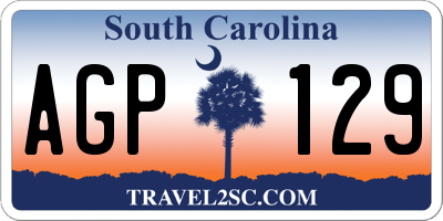 SC license plate AGP129