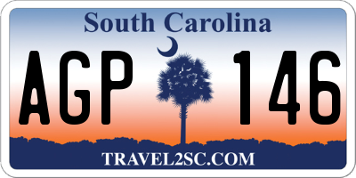 SC license plate AGP146