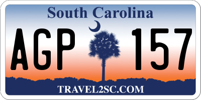SC license plate AGP157
