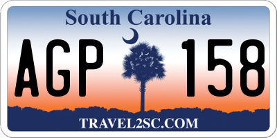 SC license plate AGP158