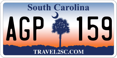 SC license plate AGP159