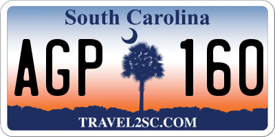 SC license plate AGP160