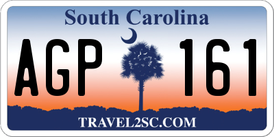 SC license plate AGP161