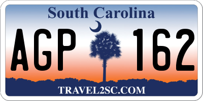 SC license plate AGP162