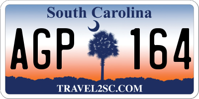 SC license plate AGP164