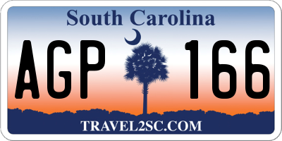 SC license plate AGP166