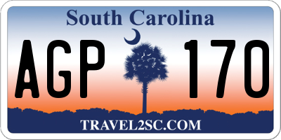 SC license plate AGP170