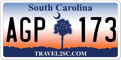 SC license plate AGP173