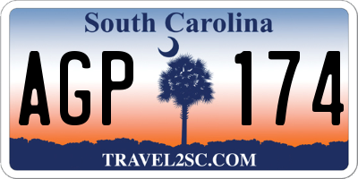 SC license plate AGP174
