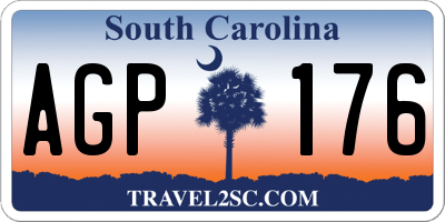 SC license plate AGP176