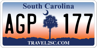 SC license plate AGP177