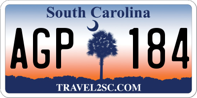 SC license plate AGP184