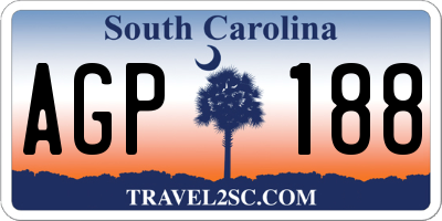 SC license plate AGP188