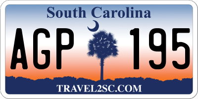 SC license plate AGP195