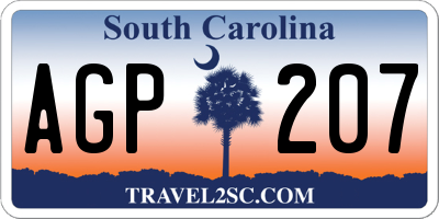 SC license plate AGP207