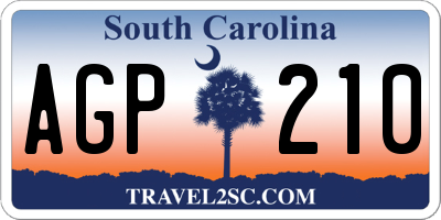SC license plate AGP210