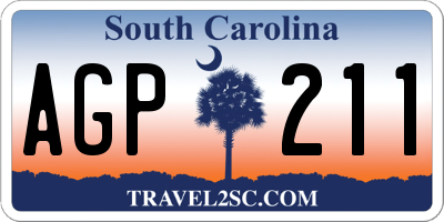 SC license plate AGP211
