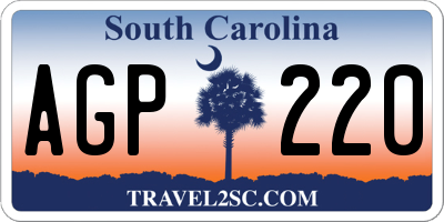 SC license plate AGP220