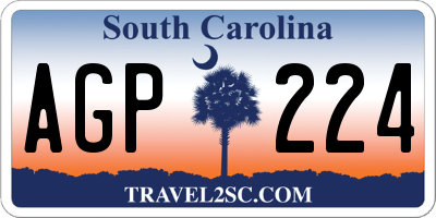 SC license plate AGP224